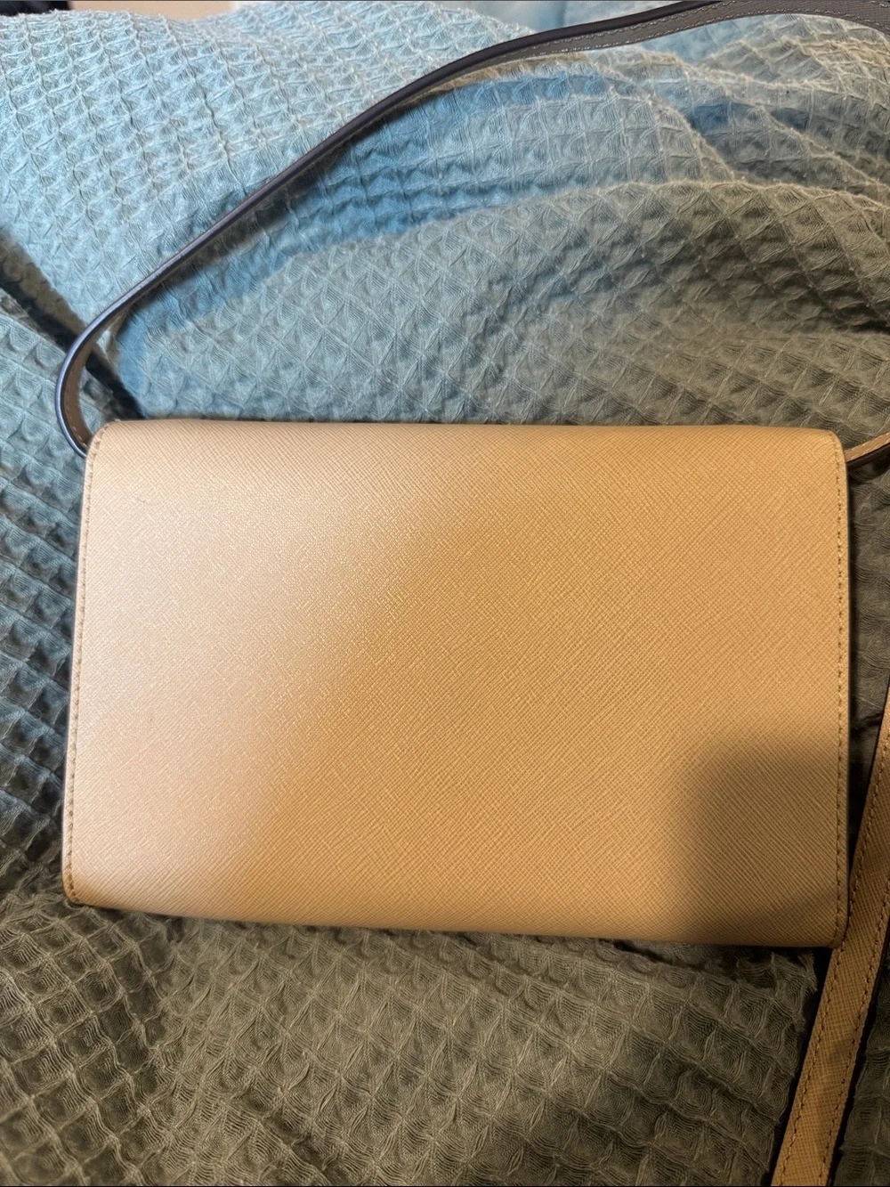 Michael Kors Beige/Tan Crossbody with Gold Logo-BRAND NEW WITH TAGS!